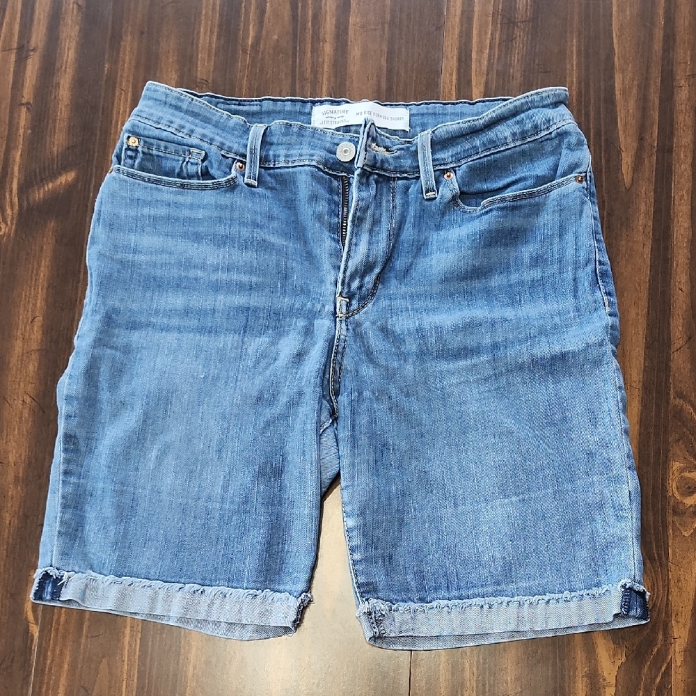 Signature by Levi Strauss Light Blue Denim Bermuda Shorts